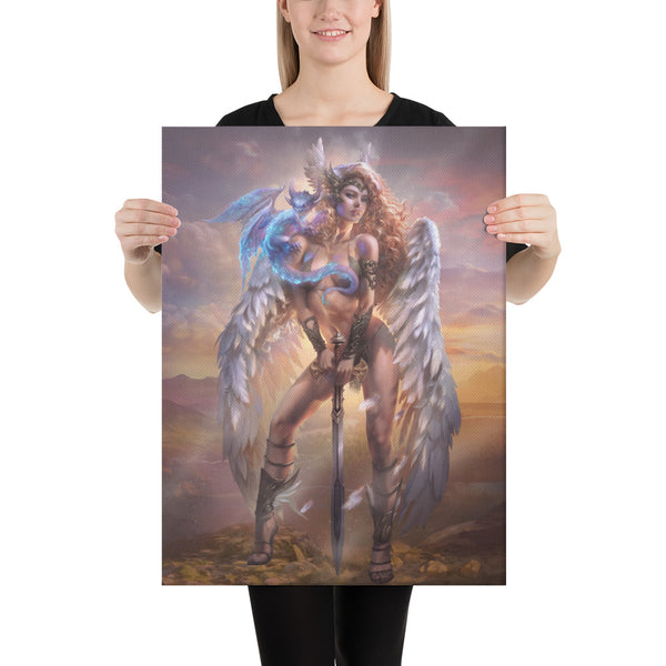 Canvas Print: Kaspyr the Half Valkyrie from Dragons of Asgard